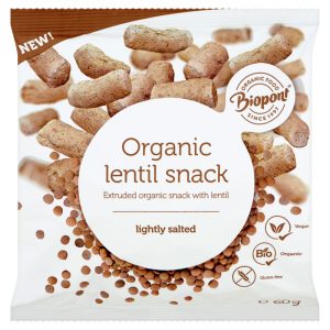 glutenfreier Snack Extruded-Lentil-snack-(lightly-salted,-gluten-free)-Organic-60-g