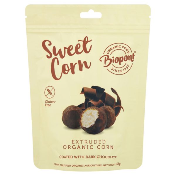 glutenfreier Snack Organic-Extruded-Corn-Coated-with-Dark-ChocolateGluten-Free-65-g